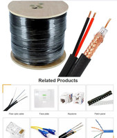 Câble coaxial composite RG58 RG59 RG6 RG11 avec fil d'alimentation, câble vidéo et d'alimentation intégré pour caméra analogique, projecteur CCTV