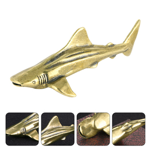 Estatuilla de pescado sólido grande, vajilla de exhibición, escultura de tiburón de aluminio fundido decorativo, estatua personalizada con tema de mamíferos - Product Image 6