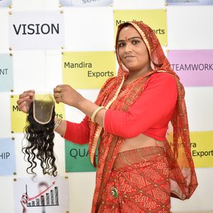 Haute qualité cheveux bruts non transformés du temple vison cru brésilien 5*5 fermeture cheveux ondulés pas cher naturel noir extensions de cheveux humains - Product Image 4