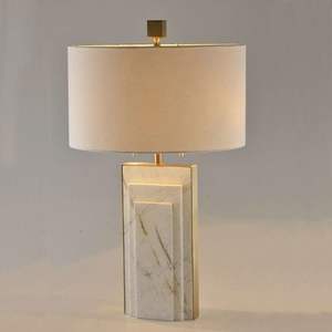 Lámpara de mesa decorativa para hotel, lámpara LED de metal, hierro, blanco, AC, moderna, 80, cristal, reloj LED de dominó, novedad - Product Image 4