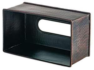 Boîte à mouchoirs antique martelée en cuivre avec design personnalisable, parfaite pour la vaisselle élégante et le rangement des serviettes - Product Image 4