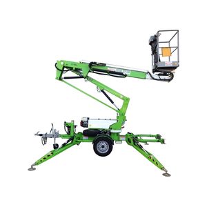 Plate-forme de travail aérienne à nacelle élévatrice à flèche montée sur rail cueilleur de cerises hydraulique avec stabilisateurs en vrac à vendre - Product Image 4