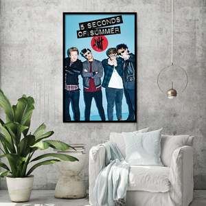 Affiche sur toile 5 Seconds of Summer, design moderne avec lunettes, pour utilisation murale - Product Image 2