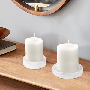 Parfait pour les occasions festives de décoration intérieure ou les cadeaux Bougeoirs en marbre naturel véritable fabriqués à partir de solides de qualité supérieure - Product Image 2