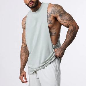 Camisetas de Tirantes Vintage 100% Algodón para Hombre, Cuello Redondo, Sin Mangas, con Abertura Profunda en los Brazos, Secado Rápido, Lavado Ácido, Diseño 3D - Product Image 1