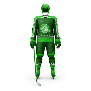 Full Sublimation Quality Latest Style Ice Hockey Uniforms with Shell Pants Hockey Socks and <b>Applique</b> Numbers 280 GSM Polyester - Product Image 4