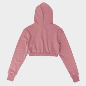 Custom Puff Printing Embroidered Logo <b>Crop</b> <b>Top</b> silk lined Women Hoodie satin hooded hoodies - Product Image 3