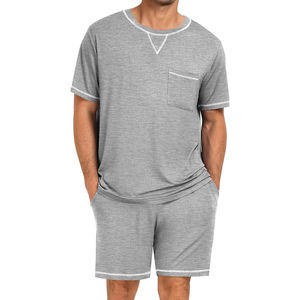 Ensemble short d'été pour hommes, deux pièces, tenue décontractée à la mode, t-shirt à manches courtes et short, ensemble de vêtements de sport d'entraînement - Product Image 6