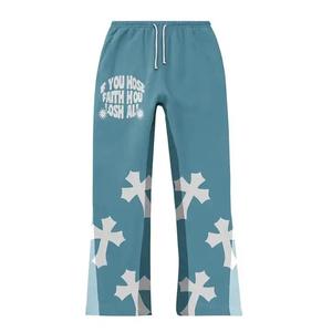 Custom <b>Men's</b> O-Neck Mid Spliced Fleece Track <b>Suits</b> Casual for Pink Black <b>White</b> Jogging Prints for Winter Training Custom Logo - Product Image 3