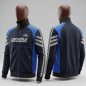 Wholesale High Quality Casual <b>Winter</b> Windbreaker Jacket Zipper Closure Solid Pattern Stand Collar-Link <b>World</b> Intl Logo Style - Product Image 1