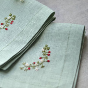 Servilletas de tela bordadas, servilletas de cena, lavables, suaves, reutilizables para mesa de comedor, boda, fiesta, cena familiar, OEM - Product Image 5