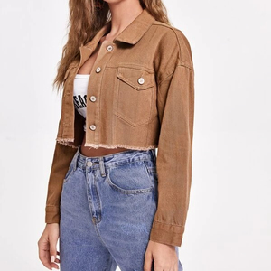 Primuim qualité femmes Vintage lavé Denim vestes haut court plus récent hiver épaissir chaud décontracté Style sportif longue longueur bouffée - Product Image 1