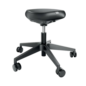 Sgabello da seduta Ergo Ruote + Sedile comfort nero - Product Image 1