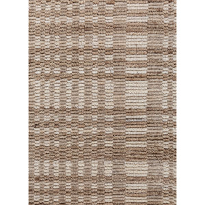 Alfombra de Lana Tejida a Mano con Diseño de Contornos en Color Marfil, Rectangular, Abstracta y a Rayas, para Sala de Estar, Pasillo o Entrada - Hwl-449 - Product Image 3