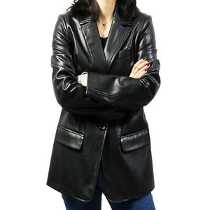 Blazer Largo de Terciopelo para Mujer, de Alta Calidad, Tejido Sólido con Botones, 2026 - Product Image 4