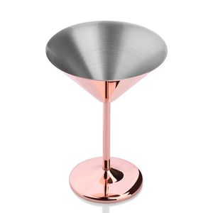 Verres à vin en métal plaqué or rose et argent vintage, verres à vin de bar durables pour les mariages, les cocktails et les boissons au soda-lime - Product Image 6