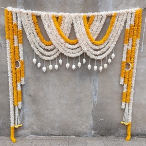 Heavy Jasmine Sola Wood Bandarwal, Ganpati Backdrop, Entryway Decoration, Festival And Party Decoration Pooja Toran, Laxmi Pooja - Product Image 1