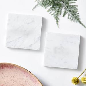 Juego de posavasos de mármol blanco de primera calidad, Base antideslizante para bebidas frías y calientes para interior, villa, apartamento, uso en Hospital, 1 año - Product Image 4