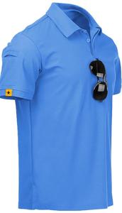 Polo de Golf para hombre de poliéster 100% personalizado del fabricante, transpirable, manga corta, estilo informal, estampado, botón con logotipo - Product Image 2