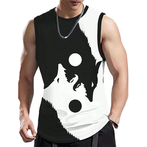 Nouveau design Débardeur de sport pour homme Respirant Séchage rapide Coton/Fibre de bambou Vêtement de fitness Uni Solide Personnalisable Vêtement de sport - Product Image 1