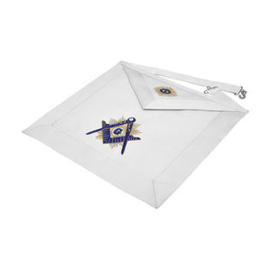 Tablier de Maître Maçon de Grande Loge et de Loge Bleue, en Velours, avec Broderie à la Main en Soie, Style Cathédrale, Ethnique, Toutes Saisons, Couleur Personnalisée, Logo Personnalisé - Product Image 2