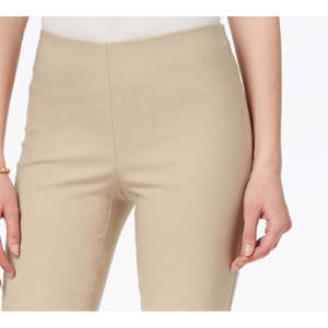Pantaloni da donna Charter Club beige a vita alta, modello a tubino, anti-piega, con controllo pancia, per ufficio, taglia 10 Petite - Product Image 2