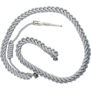 Service OEM – Aiguillettes d'uniforme d'officier cérémoniel personnalisées couleur or avec deux pointes dorées - Product Image 2