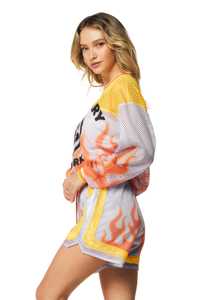 Ropa de talla grande para mujer hecha a medida de alta calidad, camisetas de manga larga, pantalones cortos transpirables, impresión gráfica por sublimación - Product Image 2