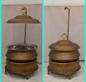 Chauffe-Plat de Luxe en Acier Inoxydable pour Buffet, Réchaud Alimentaire de Qualité Supérieure, Métal Argenté, Étanche, Écologique, à Gaz, pour Extérieur - Product Image 2