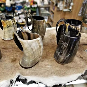 Eco-Friendly 500ml Horn Mug Set with Lid <b>Sustainable</b> Business <b>Gift</b> for Beer and Coffee Lovers 500ml Capacity - Product Image 1