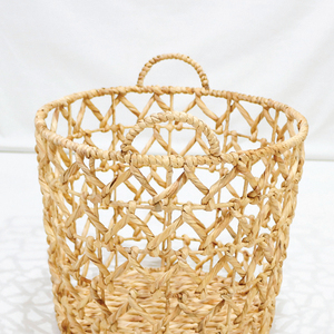 Artex Dong ตะกร้าสานทรงกลมเปิดรอบผักตบชวาสานด้วยมือ - Product Image 5