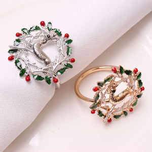 Anneaux de serviette de table en métal élégants et luxueux pour une présentation élégante de la table de mariage et une utilisation de haute qualité dans l'hôtellerie - Product Image 3