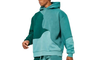 Conjunto de 2 piezas de algodón al por mayor, Sudadera con capucha de dos tonos y logotipo personalizado, sudaderas con capucha de bloque de color y panel de nuevo diseño para hombre - Product Image 6