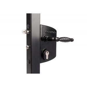 Serrure industrielle LOCINOX LAKQ avec boîtier en aluminium et mécanisme en acier inoxydable, profil 40x40, noir (RAL 9005) - Product Image 1