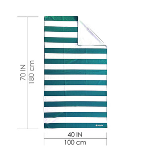 Toalla de playa 100% algodón hecha a medida suave de secado rápido de microfibra sin arena absorbente transpirable para Hotel Resort natación gimnasio - Product Image 6