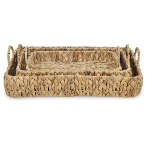 ถาดเสิร์ฟอาหารคุณภาพสูงแบบสานมือเป็นมิตรต่อสิ่งแวดล้อมถาดเสิร์ฟผักตบชวาเกรดพาณิชย์สำหรับตกแต่งห้องครัว - Product Image 4