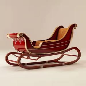 Traîneau de Noël en métal vintage Décoration de table Ornement de traîneau de vacances Décoration de Noël de style rustique - Product Image 1