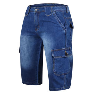 Nouveauté tendance 2025 hommes Denim Long Shorts haute qualité Denim Long Shorts pas cher prix hommes taille élastique Denim Long Shorts - Product Image 1