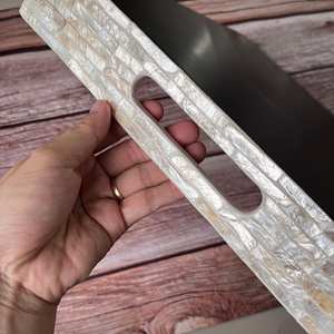 Elegante bandeja con incrustaciones de hueso y resina hecha a mano, bandeja decorativa de lujo para servir en el hogar, la cocina, el café, el comedor y las fiestas - Product Image 6