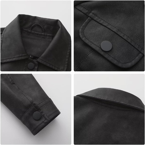 Chaquetas de motorista de cuero Pu para mujer de otoño, ropa de calle, parches cortos de piel sintética, chaqueta de abrigo para mujer - Product Image 6