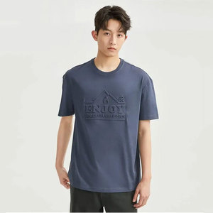 เสื้อยืดคอกลมผ้าฝ้าย 100% คุณภาพสูง พิมพ์ลายนูน 3 มิติ ระบายอากาศได้ดี ปรับแต่งได้สำหรับผู้ชาย สินค้ามาใหม่ ขายส่ง - Product Image 6