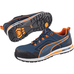 Crosstwist S3S ESD HRO SR 20345:2022 LOW Safety Shoe Size 43 W.11 Blue/Orange - Product Image 2