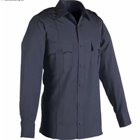 Camisa de Uniforme de Guardia de Seguridad Táctica de Polialgodón para Hombre, Personalizada, Manga Larga, Logotipo Reflectante, Rendimiento Ecológico