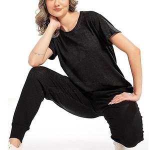 Confortable femmes été survêtement loungewear coton femmes été survêtement actif ensemble - Product Image 4