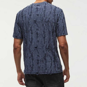 T-shirt personnalisé vintage délavé à l'acide en jersey lourd 100% coton pour homme, style décontracté et dégradé Hip Hop - Product Image 2