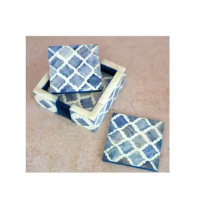 Vente chaude Produit MOP Matériau Premium Sous-verres Sous-verres en pierre personnalisés pour boissons Tasses à thé Tapis Tampons Sous-verres Top Tendance - Product Image 5