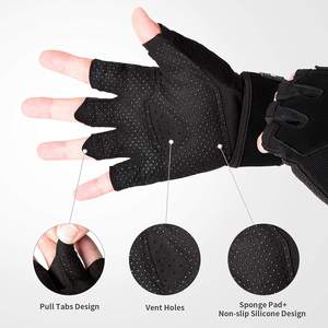 Protection Palm Cross Training Fitness <b>Weight</b> <b>Lifting</b> <b>Grip</b> Gym Gloves for Workout Wholesale Custom Logo Men Gloves - Product Image 5