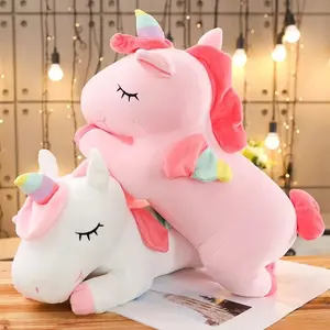 Giant Unicorn Plush Toy Soft Stuffed Unicorn Plushie Toys Dolls Animal Horse Toys For Children Girl Pillow Birthday Gifts