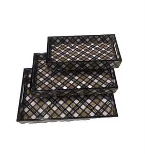 Plateaux en bois MDF écologique personnalisés Design imprimé classique pour les événements à la maison Cuisine Table décorative Vanity Plats et assiettes - Product Image 2