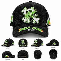 Casquette pour homme personnalisée à 6 panneaux en polyester brodé, style streetwear, casquette de baseball réglable, respirante, pour les sports de plein air, mode masculine